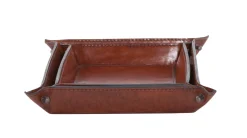 Manhattan, Tray, Brown Leather, S