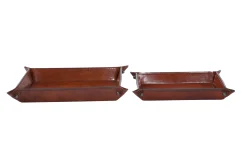 Manhattan, Tray, Brown Leather, S