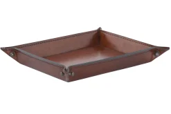 Manhattan, Tray, Brown Leather, L
