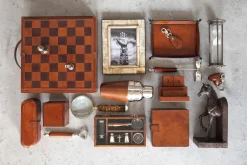 Manhattan, Tray, Brown Leather, L