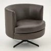 Marchetti, Armchair, Leather Black, Rotatable