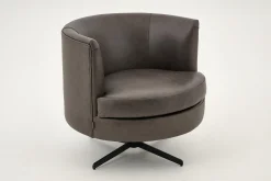 Marchetti, Armchair, Leather Black, Rotatable