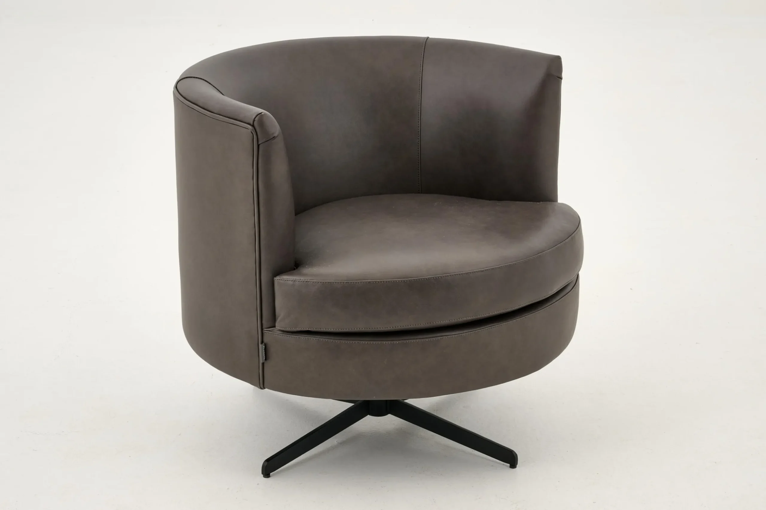 Marchetti, Armchair, Leather Black, Rotatable