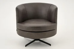 Marchetti, Armchair, Leather Black, Rotatable