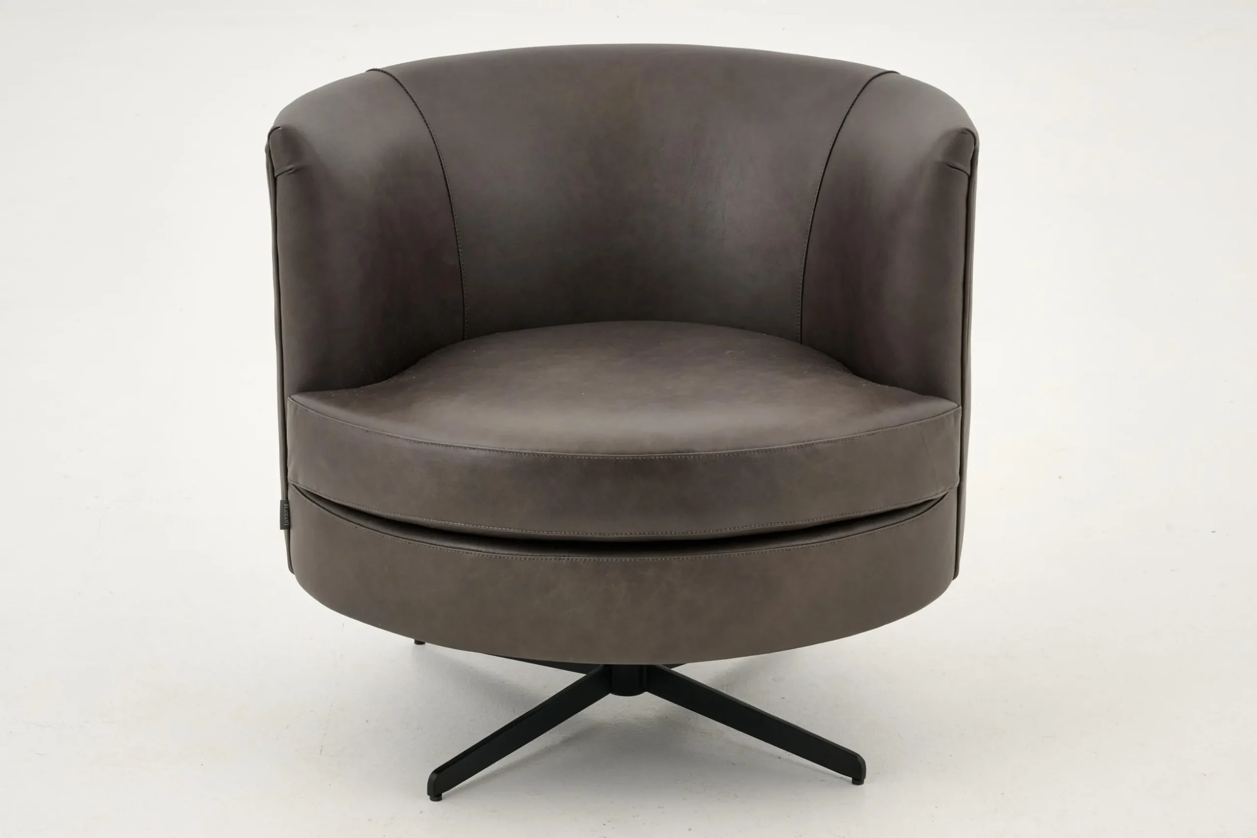 Marchetti, Armchair, Leather Black, Rotatable