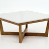 Marnix, Coffee Table, Oak And Stone, 90X90