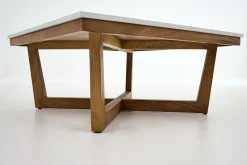 Marnix, Coffee Table, Oak And Stone, 90X90