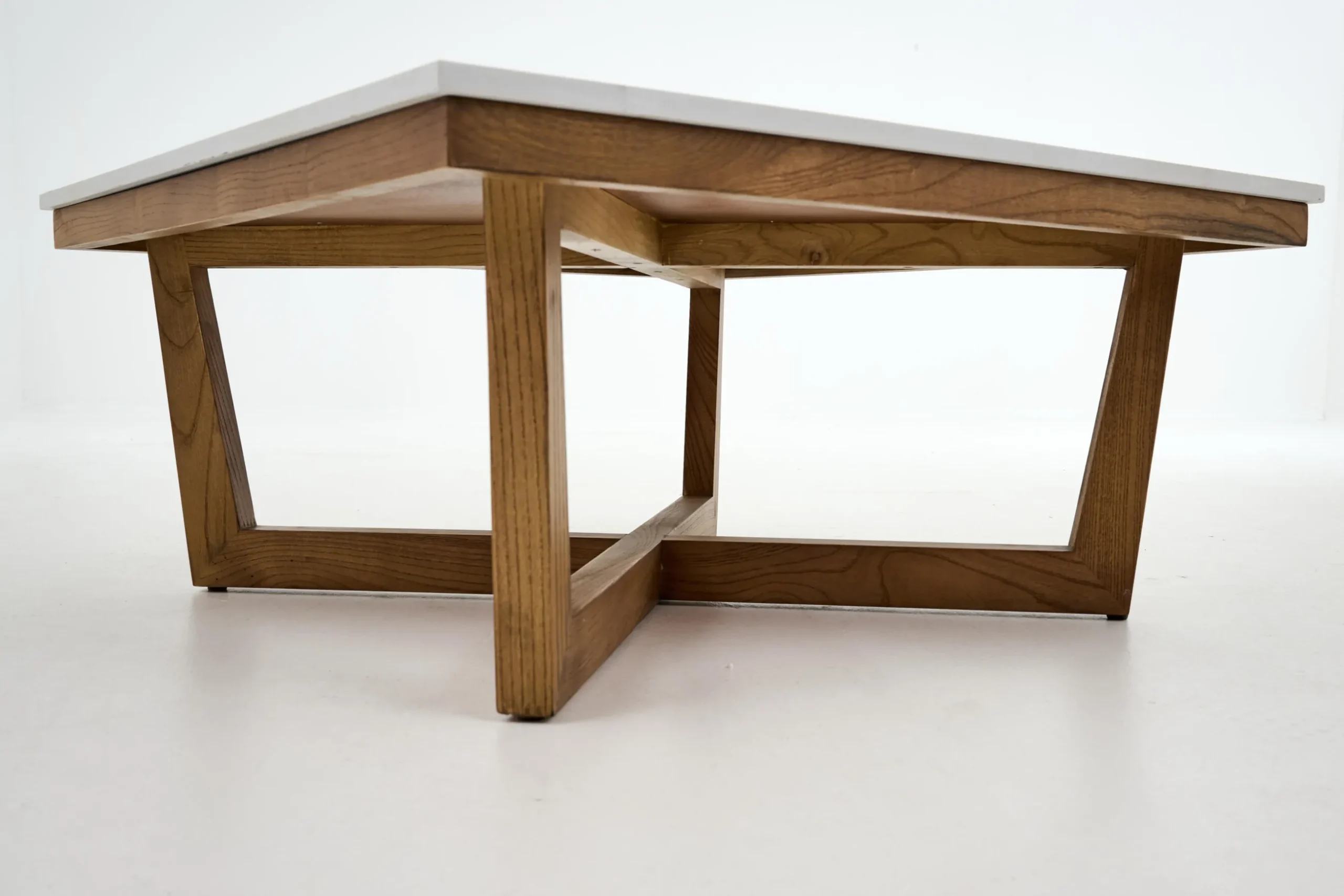 Marnix, Coffee Table, Oak And Stone, 90X90