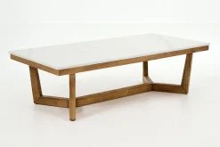 Marnix, Coffee Table, Oak And Stone, 140X70