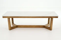 Marnix, Coffee Table, Oak And Stone, 140X70