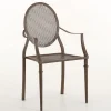 Mary, Garden Armchair, Rust Finish, Metal