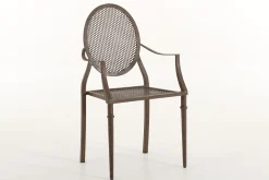Mary, Garden Armchair, Rust Finish, Metal