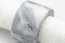 Maureen, Napkin Ring, Marble, White