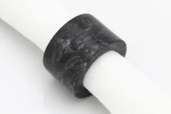 Maureen, Napkin Ring, Marble, Black