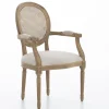 Medy, Armchair, Oak, Natural Linen