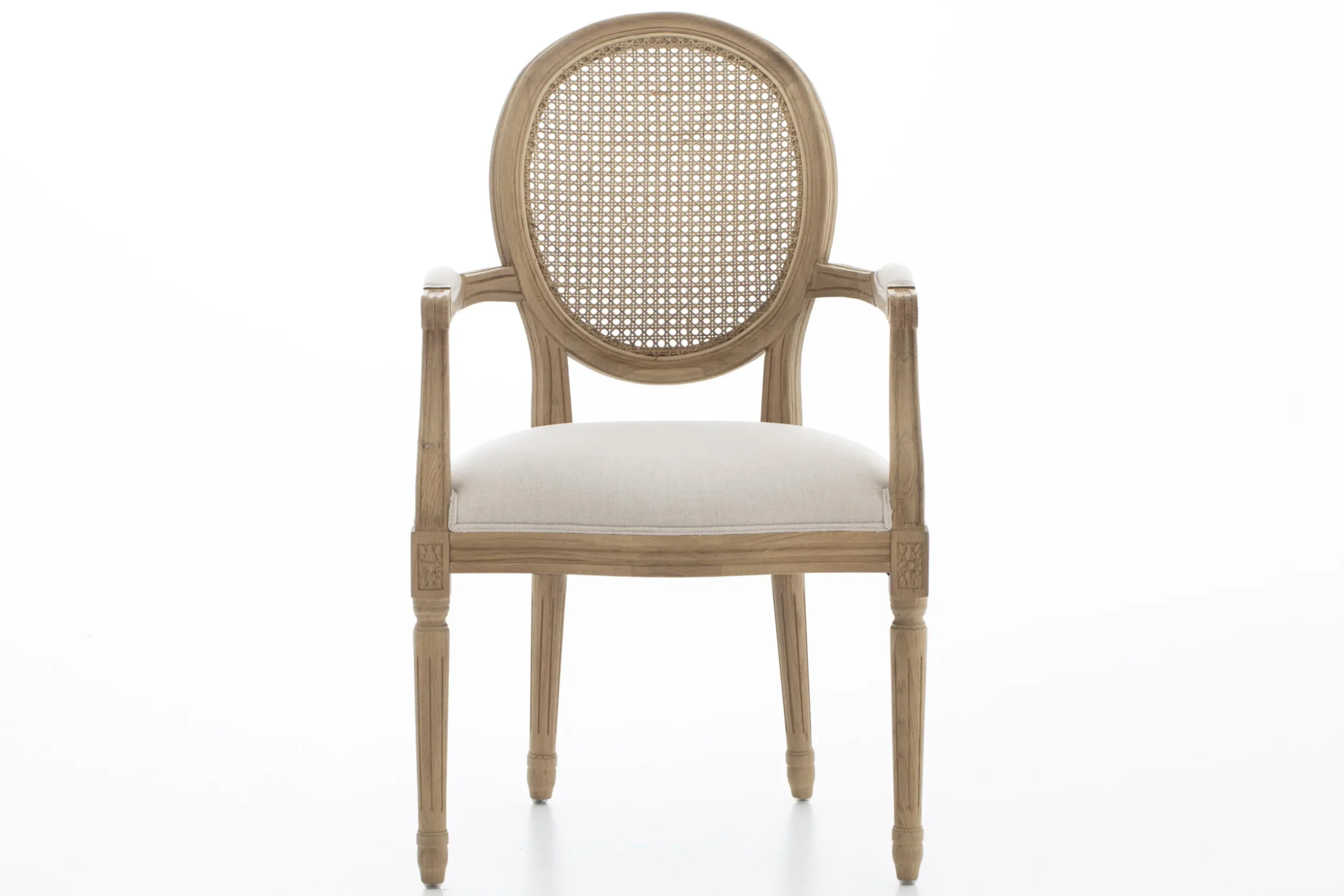 Medy, Armchair, Oak, Natural Linen