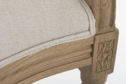 Medy, Armchair, Oak, Natural Linen
