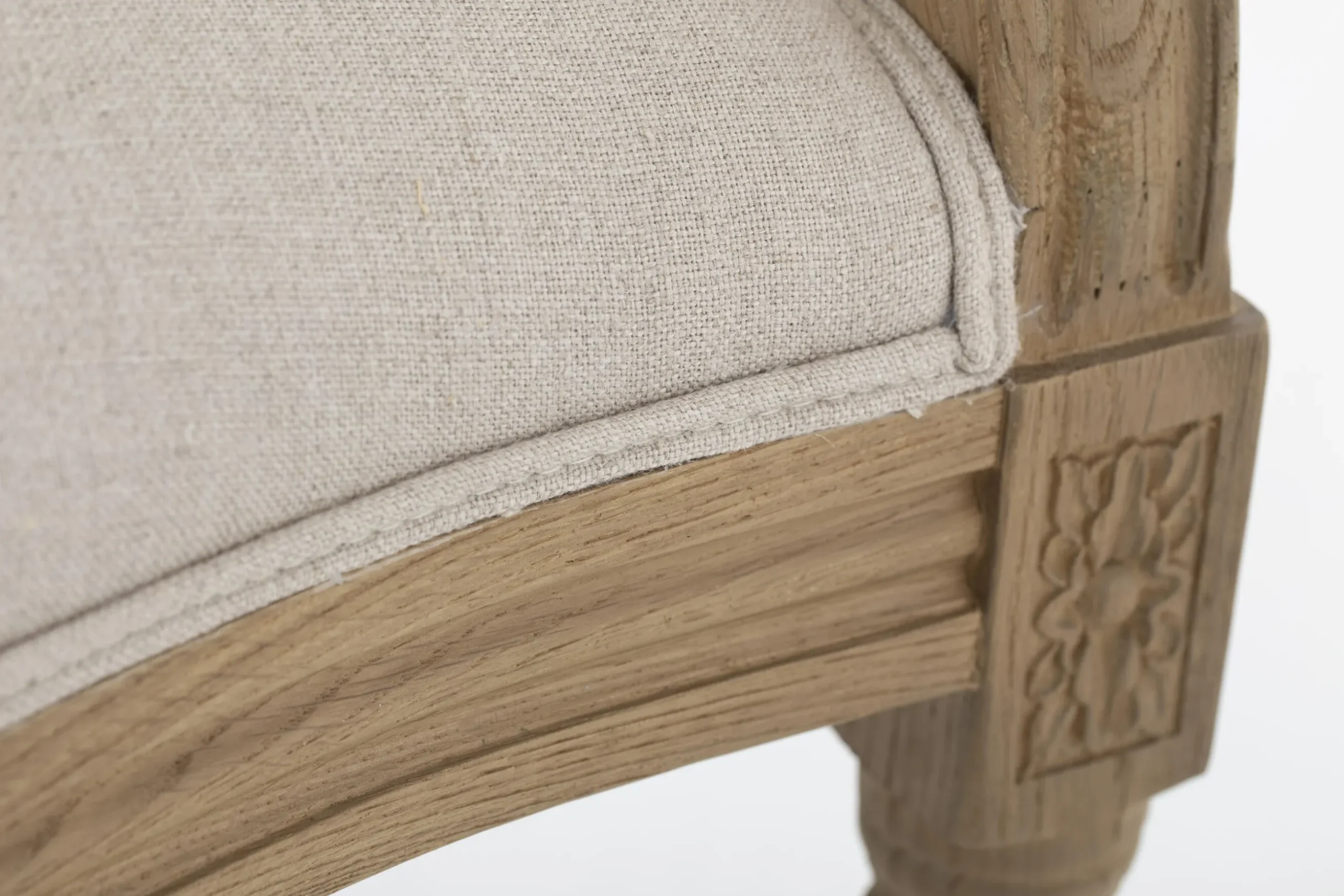Medy, Armchair, Oak, Natural Linen