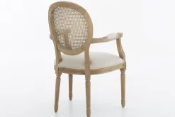 Medy, Armchair, Oak, Natural Linen