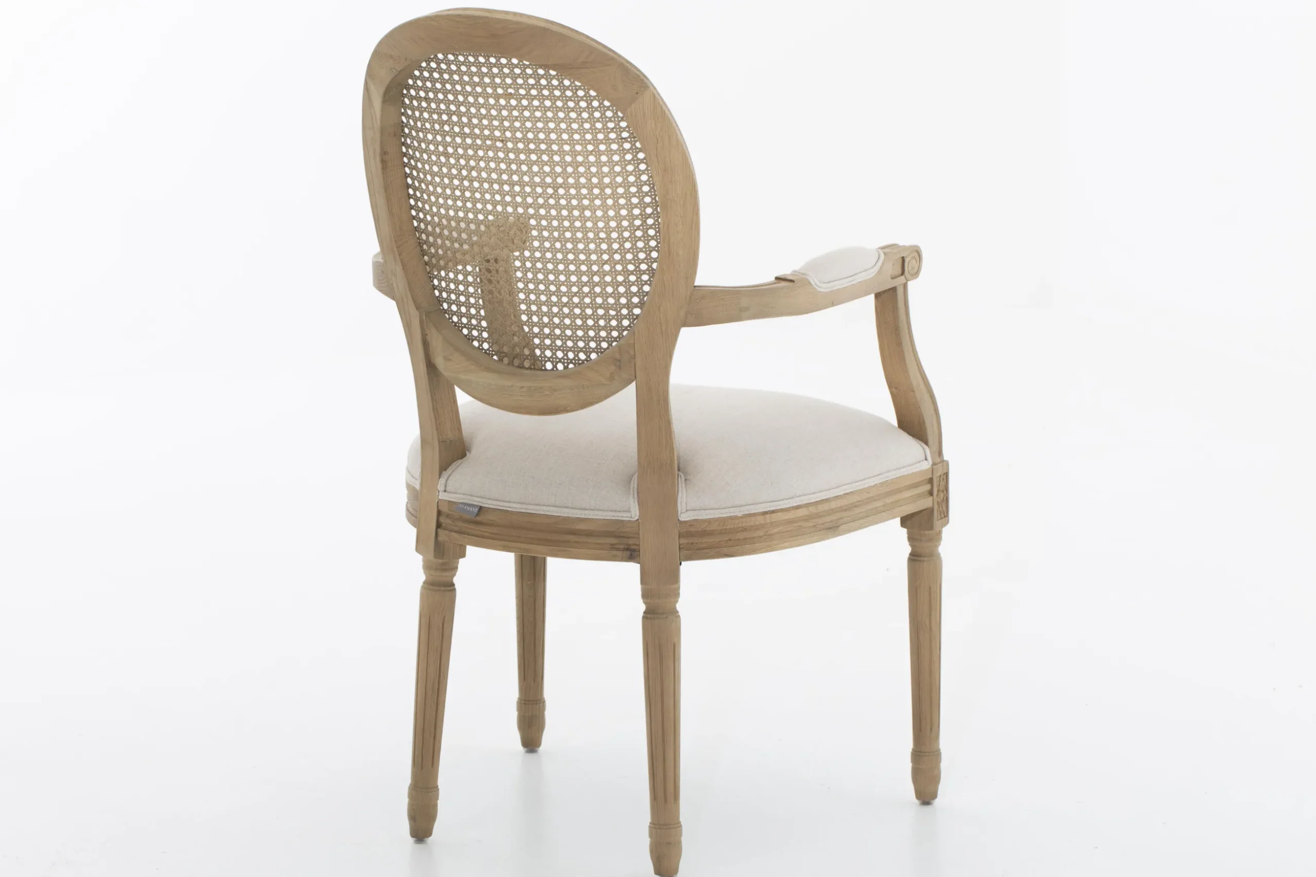 Medy, Armchair, Oak, Natural Linen