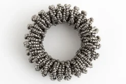 Meina, Napkin Ring, Beads, Grey