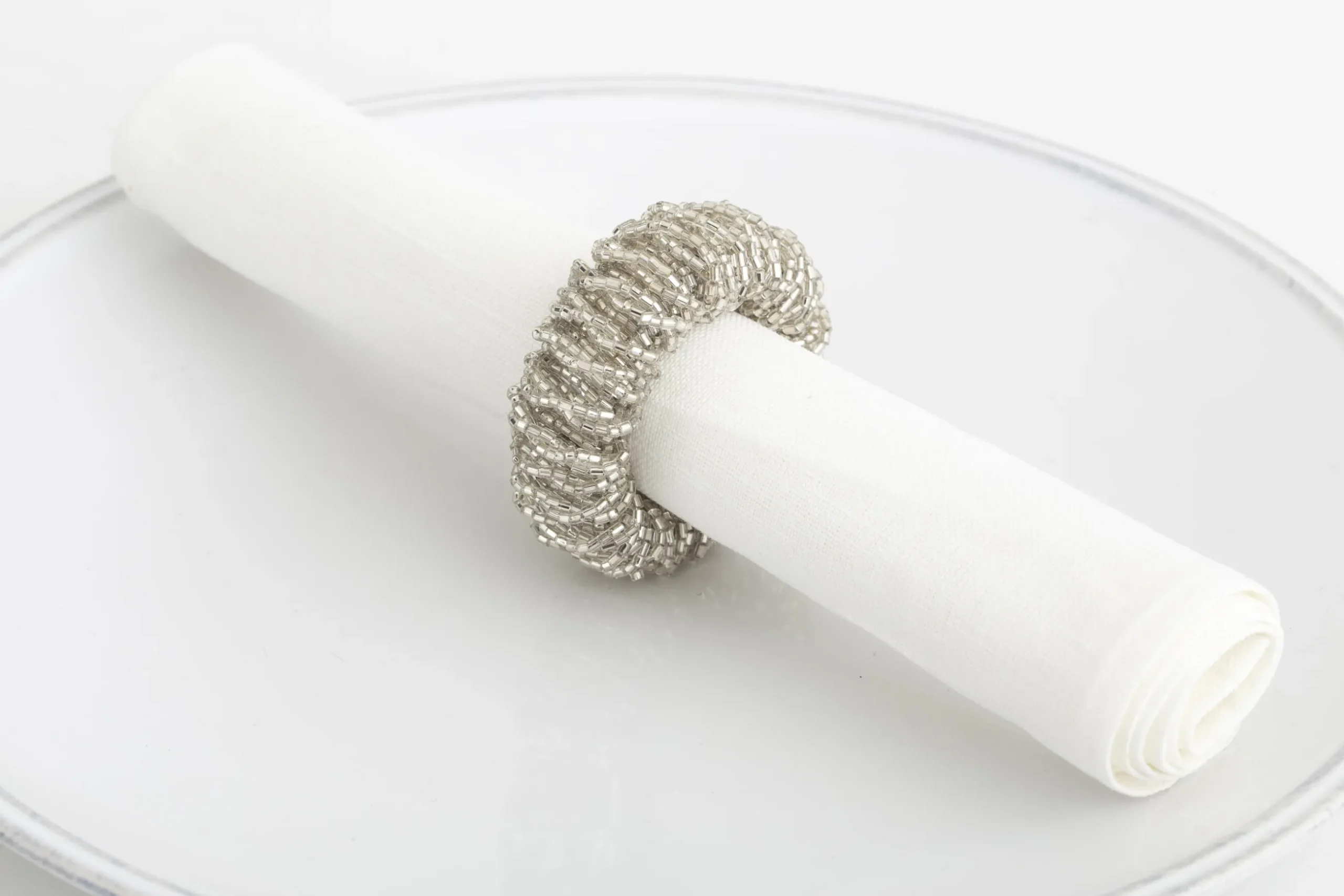 Meina, Napkin Ring, Beads, Silver
