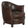 Melbury, Club Armchair, Dark Brown, Leather