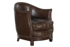 Melbury, Club Armchair, Dark Brown, Leather
