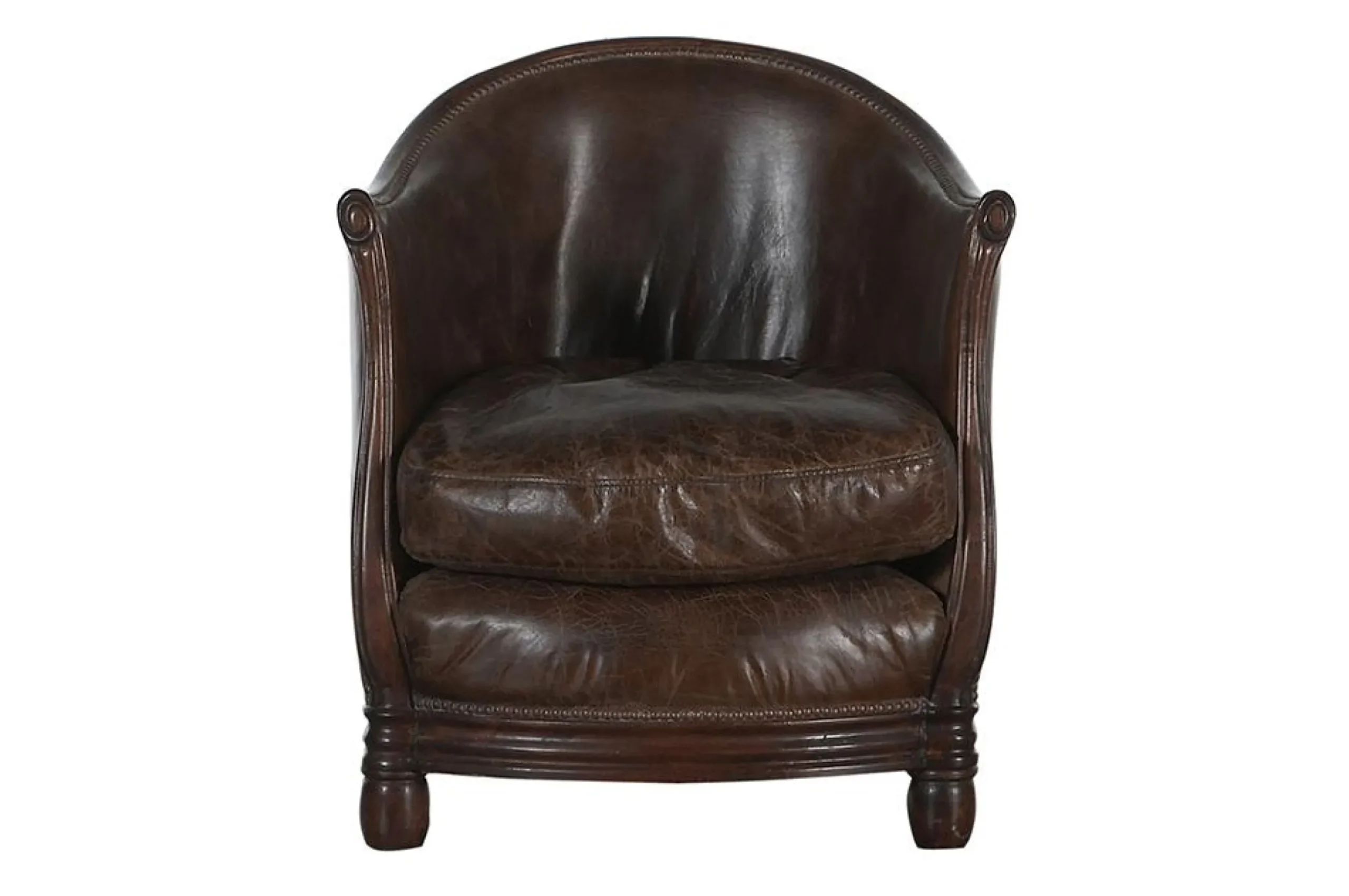 Melbury, Club Armchair, Dark Brown, Leather