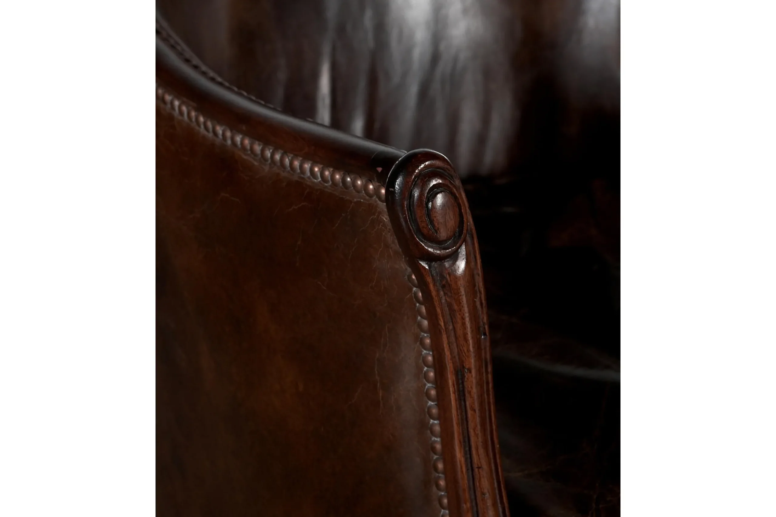 Melbury, Club Armchair, Dark Brown, Leather