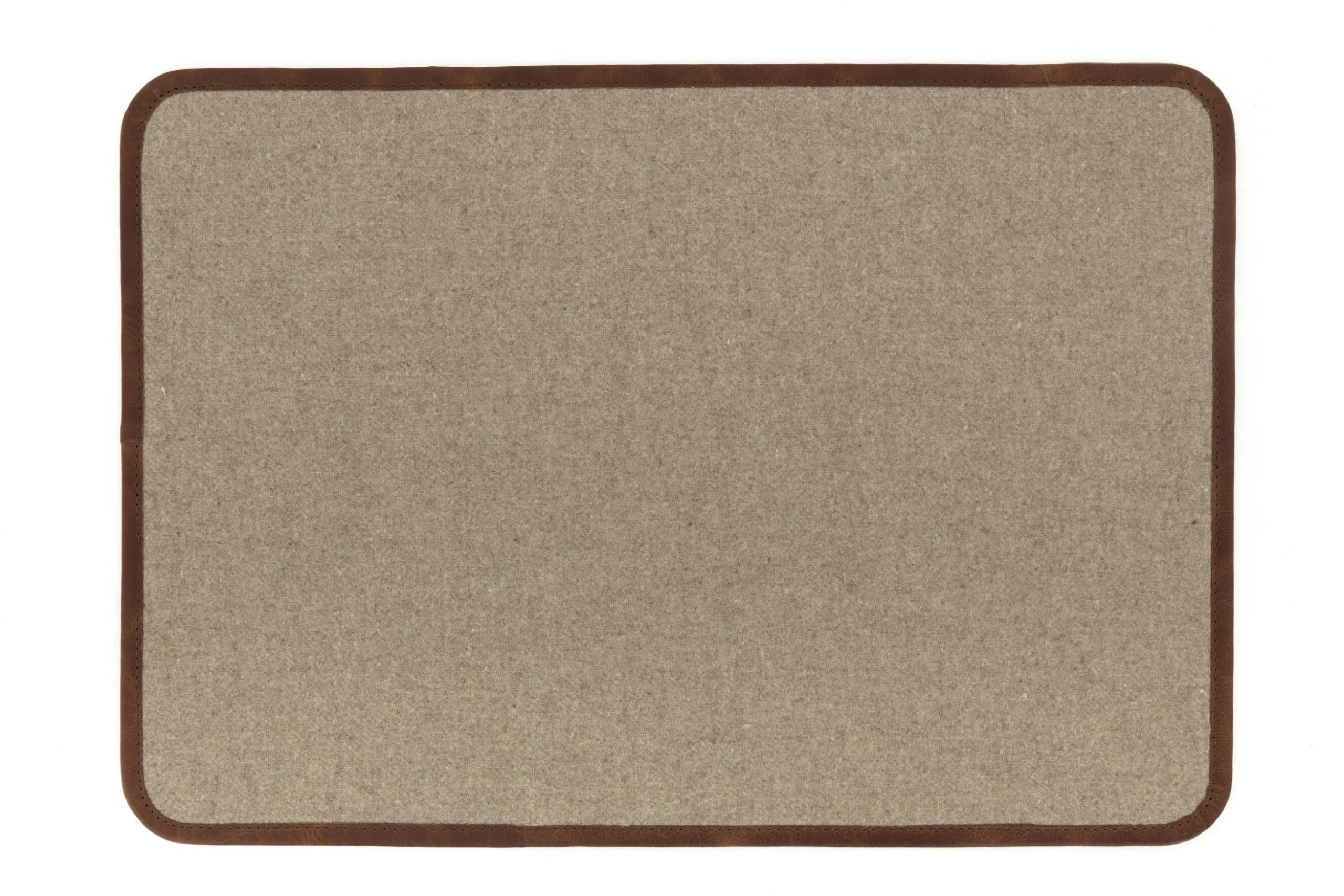 Milburn, Desk Pad, Wool And Leather