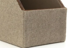 Milburn, File Holder, Wool And Leather
