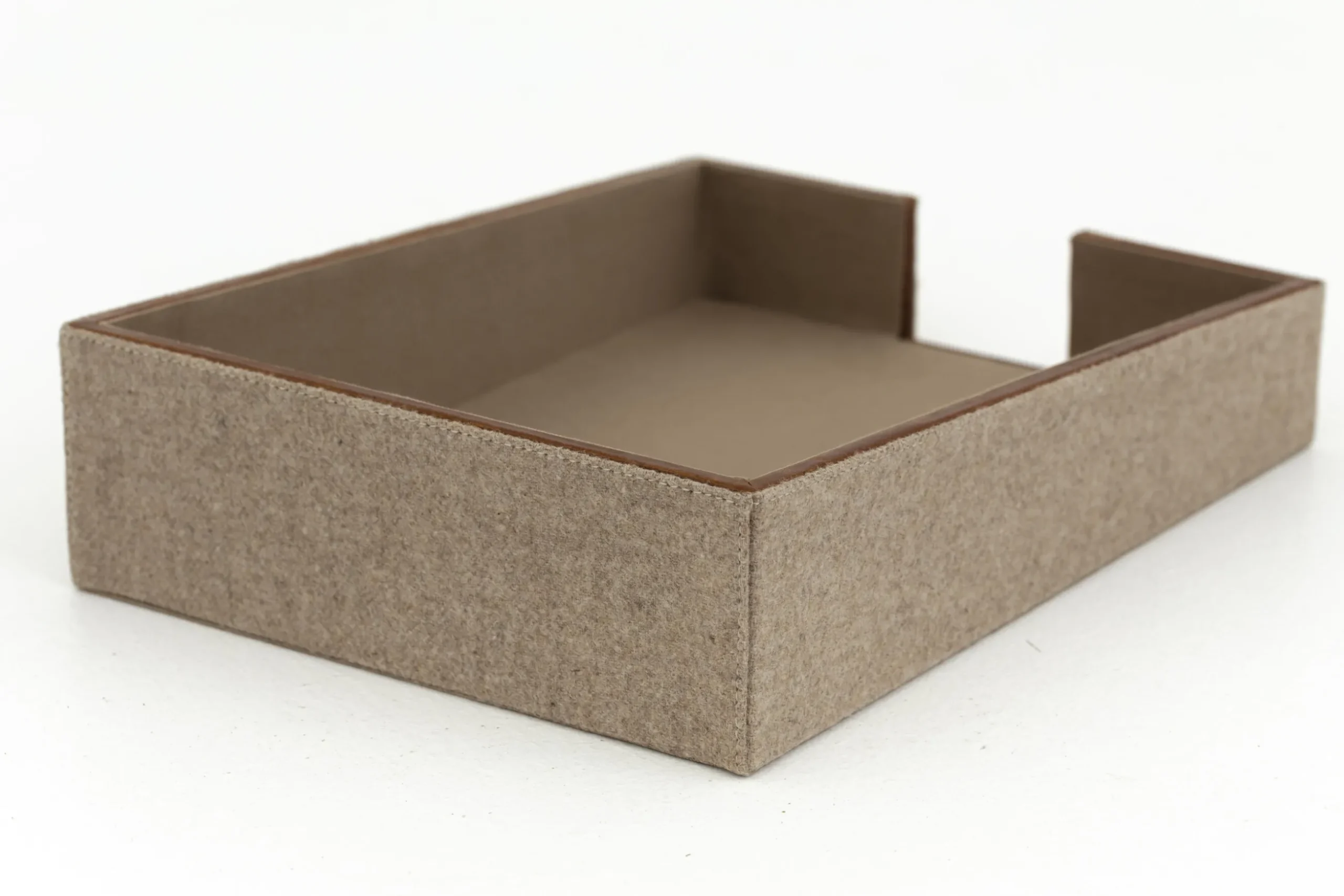 Milburn, Paper Tray, Wool And Leather