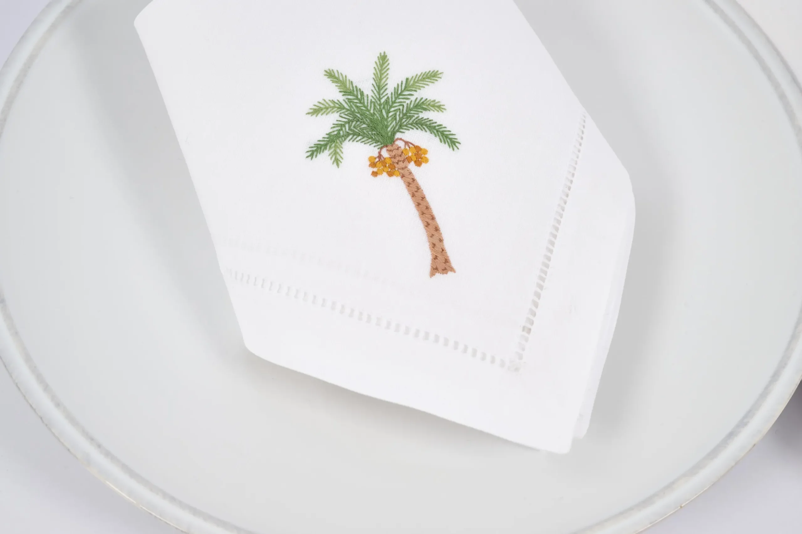 Mimosa, Napkin, Embroidery, Set Of 6