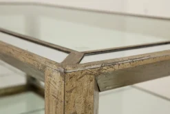 Mitchell, Coffee Table, Rectangular, Mirror Glass And Wood, 160X80