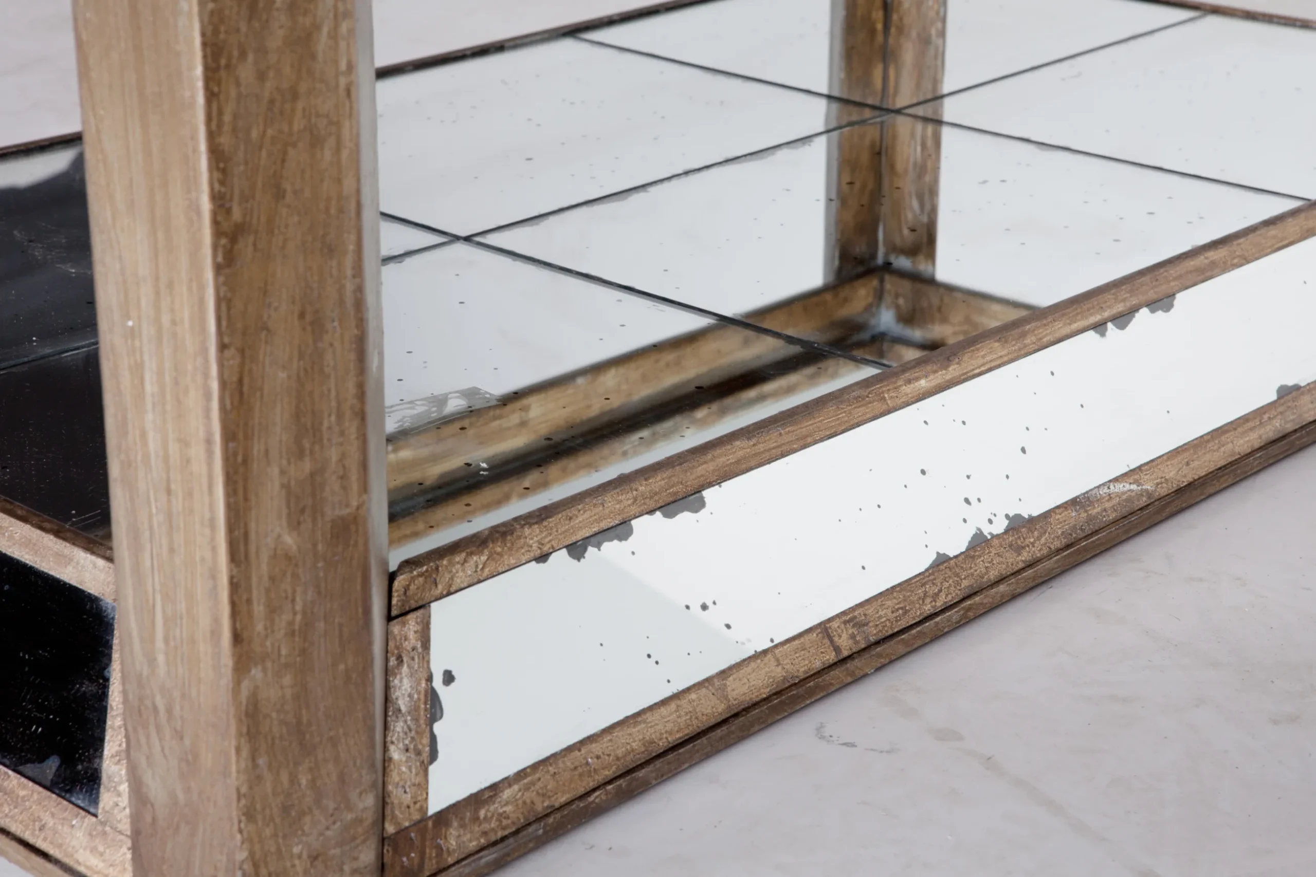 Mitchell, Coffee Table, Rectangular, Mirror Glass And Wood, 120X70