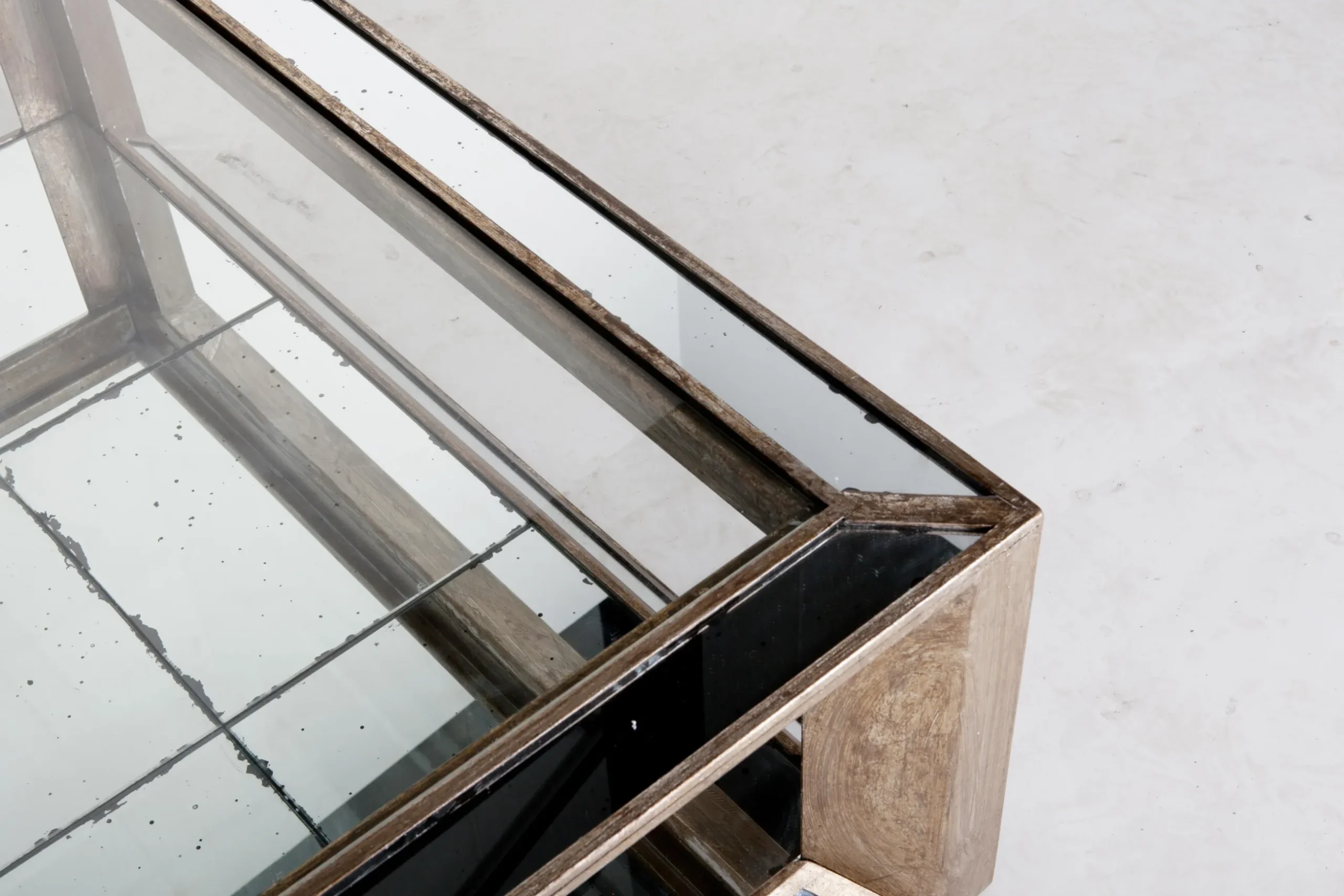 Mitchell, Coffee Table, Rectangular, Mirror Glass And Wood, 120X70