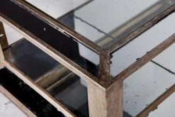 Mitchell, Coffee Table, Rectangular, Mirror Glass And Wood, 120X70