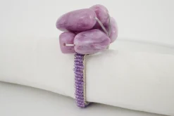 Naoh, Napkin Ring, Beads, Purple