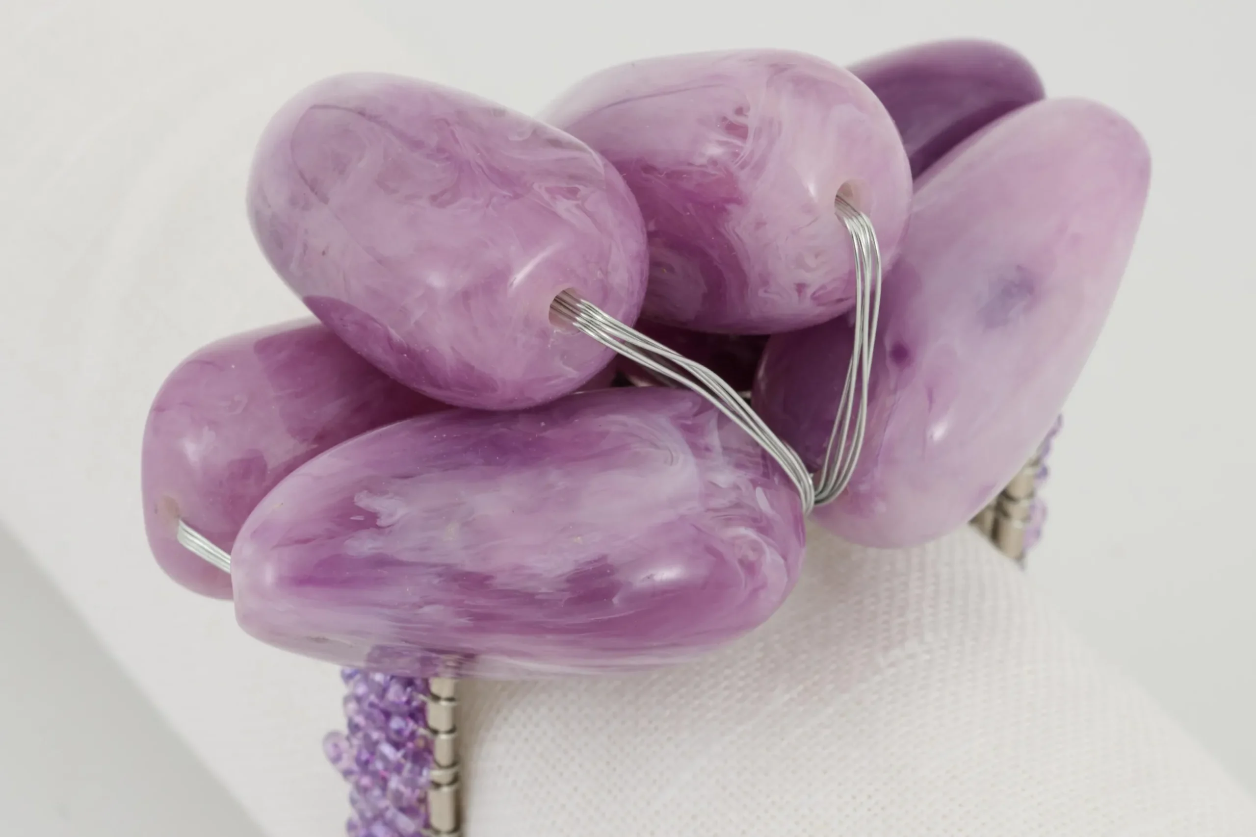 Naoh, Napkin Ring, Beads, Purple