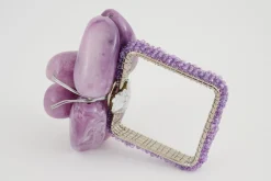 Naoh, Napkin Ring, Beads, Purple