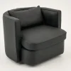Nelia, Armchair, Leather Black, Rotatable