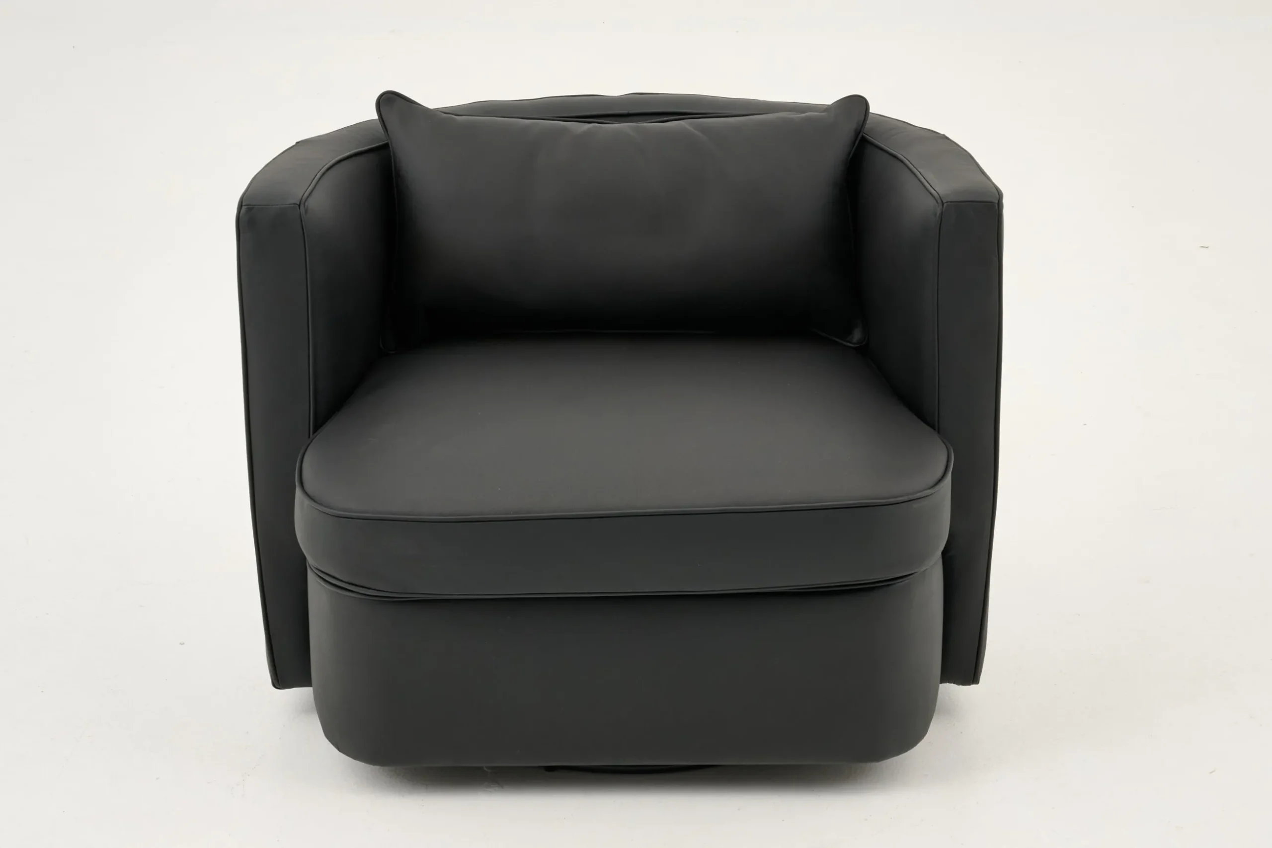 Nelia, Armchair, Leather Black, Rotatable