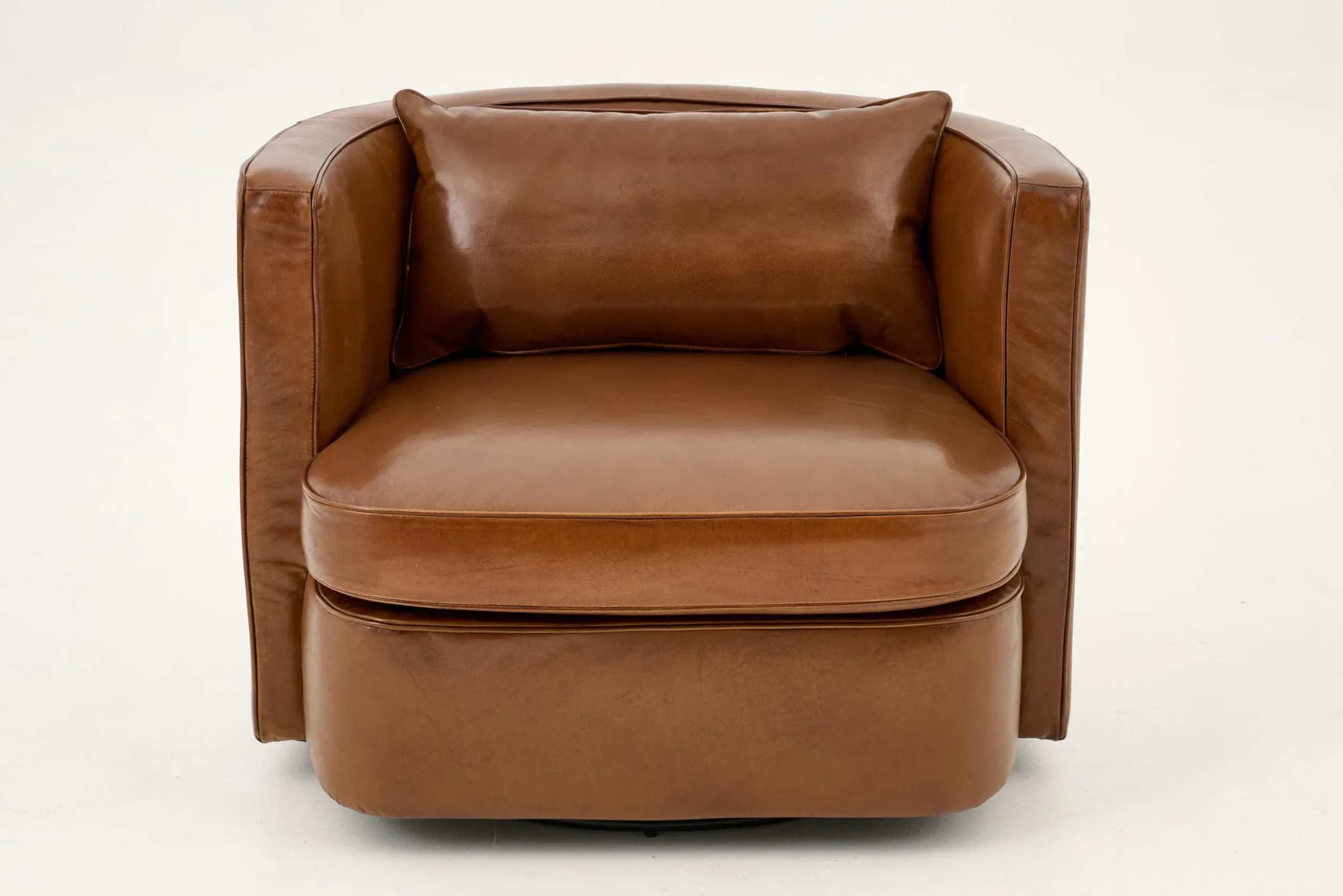 Nelia, Armchair, Leather Cognoac, Rotatable