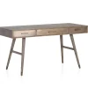 Nontemar, Desk, Wood And Brass