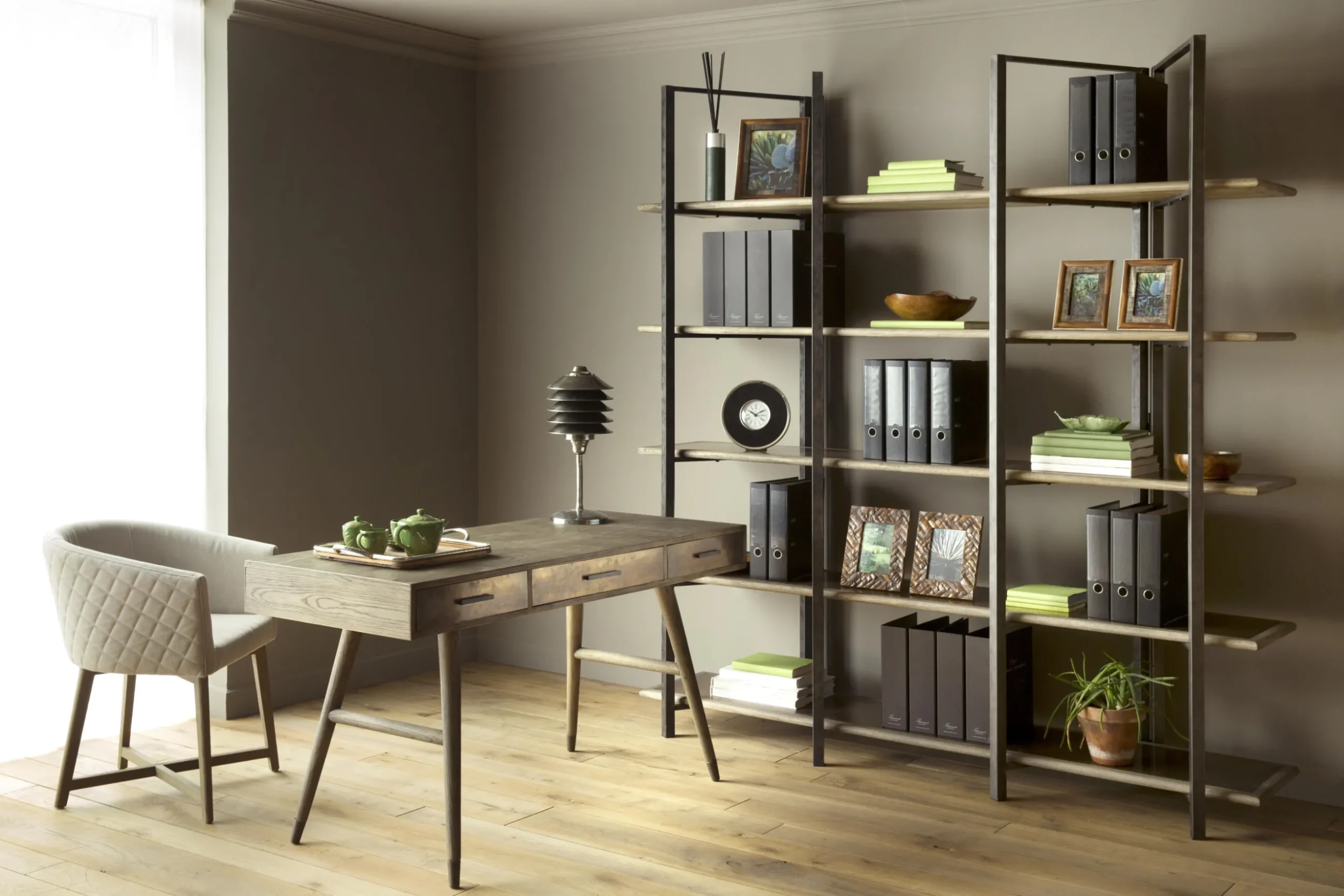 Nontemar, Desk, Wood And Brass