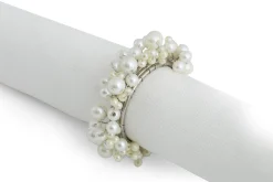 Osaka, Napkin Ring, Beads, Ivory
