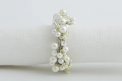Osaka, Napkin Ring, Beads, Ivory