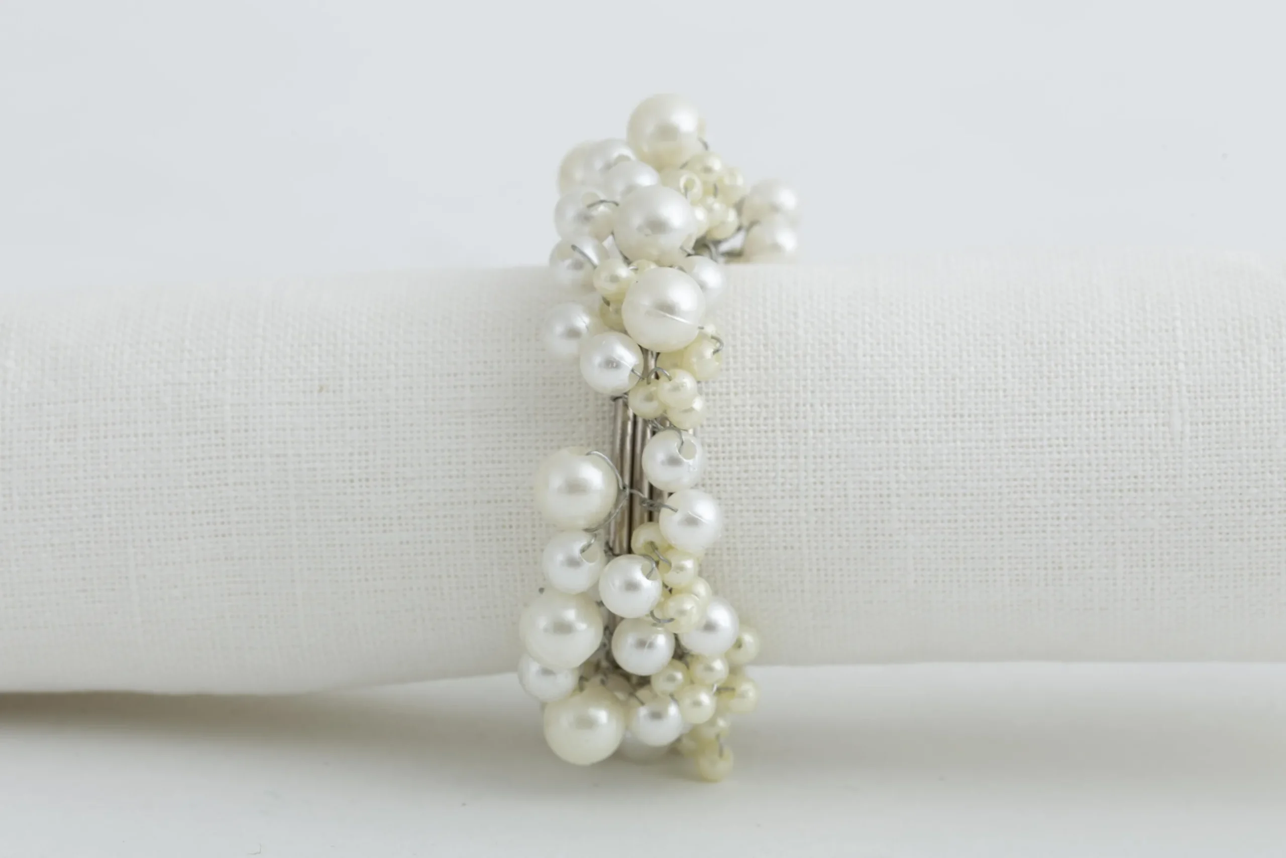 Osaka, Napkin Ring, Beads, Ivory