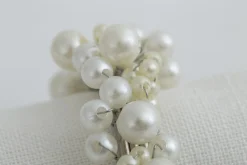 Osaka, Napkin Ring, Beads, Ivory